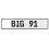 BIG 91  - White Aluminum Street Sign Mancave Euro Plate Name Door Sign Wall Art