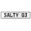 SALTY 03  - White Aluminum Street Sign Mancave Euro Plate Name Door Sign Wall