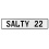 SALTY 22  - White Aluminum Street Sign Mancave Euro Plate Name Door Sign Wall