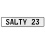 SALTY 23  - White Aluminum Street Sign Mancave Euro Plate Name Door Sign Wall