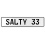 SALTY 33  - White Aluminum Street Sign Mancave Euro Plate Name Door Sign Wall
