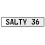 SALTY 36  - White Aluminum Street Sign Mancave Euro Plate Name Door Sign Wall