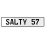 SALTY 57  - White Aluminum Street Sign Mancave Euro Plate Name Door Sign Wall