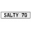 SALTY 70  - White Aluminum Street Sign Mancave Euro Plate Name Door Sign Wall