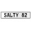 SALTY 82  - White Aluminum Street Sign Mancave Euro Plate Name Door Sign Wall
