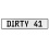 DIRTY 41  - White Aluminum Street Sign Mancave Euro Plate Name Door Sign Wall