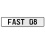 FAST 08  - White Aluminum Street Sign Mancave Euro Plate Name Door Sign Wall