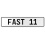 FAST 11  - White Aluminum Street Sign Mancave Euro Plate Name Door Sign Wall