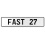 FAST 27  - White Aluminum Street Sign Mancave Euro Plate Name Door Sign Wall