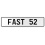 FAST 52  - White Aluminum Street Sign Mancave Euro Plate Name Door Sign Wall