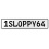 1SLOPPY64  - White Aluminum Street Sign Mancave Euro Plate Name Door Sign Wall