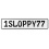 1SLOPPY77  - White Aluminum Street Sign Mancave Euro Plate Name Door Sign Wall