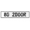 80 2DOOR  - White Aluminum Street Sign Mancave Euro Plate Name Door Sign Wall