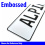 19 3DOOR  - White Aluminum Street Sign Mancave Euro Plate Name Door Sign Wall