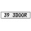 39 3DOOR  - White Aluminum Street Sign Mancave Euro Plate Name Door Sign Wall