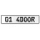 01 4DOOR  - White Aluminum Street Sign Mancave Euro Plate Name Door Sign Wall