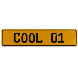 COOL 01  - Yellow Aluminum Street Sign Mancave Euro Plate Name Door Sign Wall