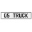 05 TRUCK  - White Aluminum Street Sign Mancave Euro Plate Name Door Sign Wall