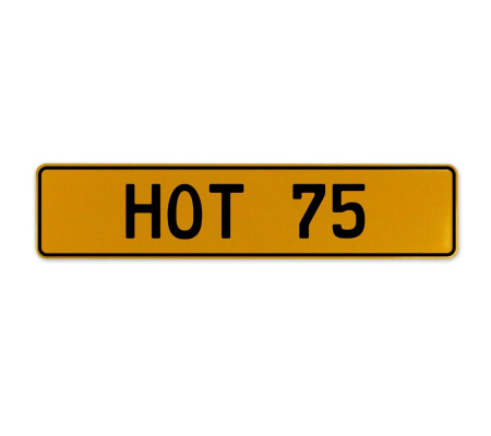 HOT 75  - Yellow Aluminum Street Sign Mancave Euro Plate Name Door Sign Wall