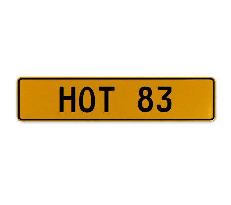 HOT 83  - Yellow Aluminum Street Sign Mancave Euro Plate Name Door Sign Wall
