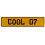 COOL 07  - Yellow Aluminum Street Sign Mancave Euro Plate Name Door Sign Wall