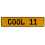 COOL 11  - Yellow Aluminum Street Sign Mancave Euro Plate Name Door Sign Wall