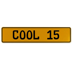 COOL 15  - Yellow Aluminum Street Sign Mancave Euro Plate Name Door Sign Wall