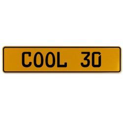 COOL 30  - Yellow Aluminum Street Sign Mancave Euro Plate Name Door Sign Wall