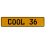 COOL 36  - Yellow Aluminum Street Sign Mancave Euro Plate Name Door Sign Wall