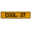 COOL 37  - Yellow Aluminum Street Sign Mancave Euro Plate Name Door Sign Wall