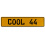 COOL 44  - Yellow Aluminum Street Sign Mancave Euro Plate Name Door Sign Wall