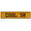 COOL 58  - Yellow Aluminum Street Sign Mancave Euro Plate Name Door Sign Wall