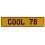 COOL 78  - Yellow Aluminum Street Sign Mancave Euro Plate Name Door Sign Wall