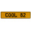 COOL 82  - Yellow Aluminum Street Sign Mancave Euro Plate Name Door Sign Wall