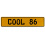 COOL 86  - Yellow Aluminum Street Sign Mancave Euro Plate Name Door Sign Wall