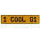 1 COOL 01  - Yellow Aluminum Street Sign Mancave Euro Plate Name Door Sign Wall