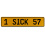 1 SICK 57  - Yellow Aluminum Street Sign Mancave Euro Plate Name Door Sign Wall