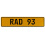 RAD 93  - Yellow Aluminum Street Sign Mancave Euro Plate Name Door Sign Wall