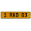 1 RAD 03  - Yellow Aluminum Street Sign Mancave Euro Plate Name Door Sign Wall