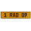 1 RAD 09  - Yellow Aluminum Street Sign Mancave Euro Plate Name Door Sign Wall