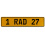 1 RAD 27  - Yellow Aluminum Street Sign Mancave Euro Plate Name Door Sign Wall