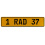 1 RAD 37  - Yellow Aluminum Street Sign Mancave Euro Plate Name Door Sign Wall