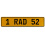 1 RAD 52  - Yellow Aluminum Street Sign Mancave Euro Plate Name Door Sign Wall