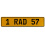 1 RAD 57  - Yellow Aluminum Street Sign Mancave Euro Plate Name Door Sign Wall
