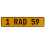 1 RAD 59  - Yellow Aluminum Street Sign Mancave Euro Plate Name Door Sign Wall