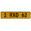 1 RAD 62  - Yellow Aluminum Street Sign Mancave Euro Plate Name Door Sign Wall