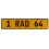 1 RAD 64  - Yellow Aluminum Street Sign Mancave Euro Plate Name Door Sign Wall