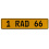 1 RAD 66  - Yellow Aluminum Street Sign Mancave Euro Plate Name Door Sign Wall