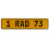 1 RAD 73  - Yellow Aluminum Street Sign Mancave Euro Plate Name Door Sign Wall