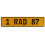 1 RAD 87  - Yellow Aluminum Street Sign Mancave Euro Plate Name Door Sign Wall